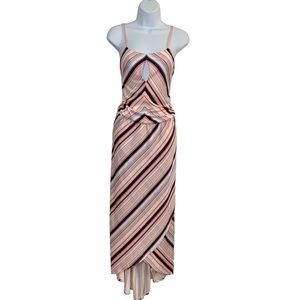 BAILEY BLUE Striped Faux Wrap High Low Maxi Dress Sz 3X